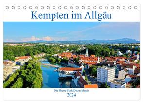 Kempten im Allgäu, die älteste Stadt Deutschlands (Tischkalender 2024 DIN A5 quer), CALVENDO Monatskalender von Thoma,  Werner