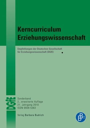 Kerncurriculum Erziehungswissenschaft von Erziehungswissenschaft (DGfE),  Deutsche Gesellschaft für