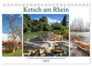 Ketsch am Rhein (Tischkalender 2024 DIN A5 quer), CALVENDO Monatskalender von Assfalg,  Thorsten