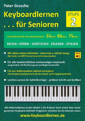 Keyboardlernen für Senioren (Stufe 2) von Grosche,  Peter