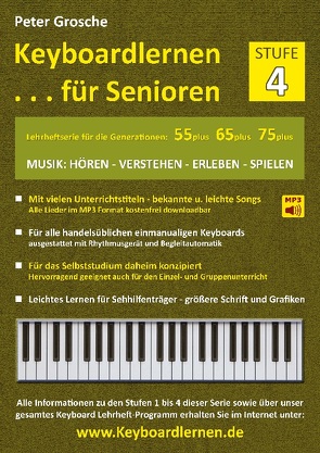 Keyboardlernen für Senioren (Stufe 4) von Grosche,  Peter