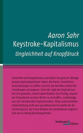 Keystroke-Kapitalismus von Sahr,  Aaron