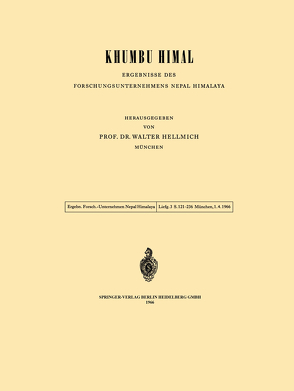 Khumbu Himal — Ergebnisse des Forschungsunternehmens Nepal Himalaya von Hellmich,  Walter