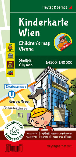 Kinderkarte Wien, Stadtplan 1:40.000, freytag & berndt von Fürnhammer,  Arthur, Terranera,  Lorenzo