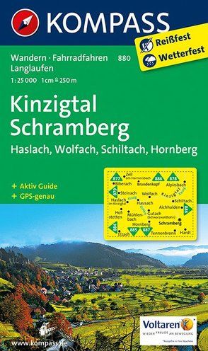 KOMPASS Wanderkarte Kinzigtal – Schramberg – Haslach – Wolfach – Schiltach – Hornberg von KOMPASS-Karten GmbH