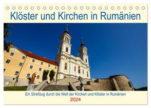 Kirchen und Klöster in Rumänien (Tischkalender 2024 DIN A5 quer), CALVENDO Monatskalender von Brack,  Roland
