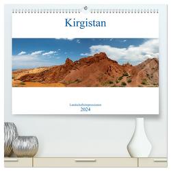 Kirgistan – Landschaftsimpressionen (hochwertiger Premium Wandkalender 2024 DIN A2 quer), Kunstdruck in Hochglanz von Rusch,  Winfried