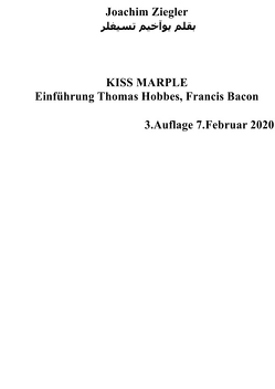 KISS MARPLE Einführung Thomas Hobbes, Francis Bacon von Ziegler,  Joachim