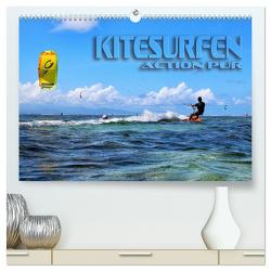 Kitesurfen – Action pur (hochwertiger Premium Wandkalender 2024 DIN A2 quer), Kunstdruck in Hochglanz von Bleicher,  Renate