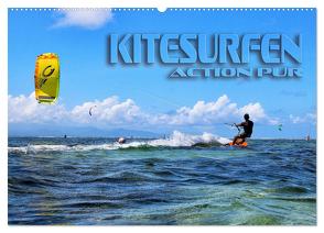 Kitesurfen – Action pur (Wandkalender 2024 DIN A2 quer), CALVENDO Monatskalender von Bleicher,  Renate