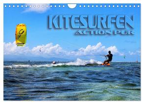 Kitesurfen – Action pur (Wandkalender 2024 DIN A4 quer), CALVENDO Monatskalender von Bleicher,  Renate