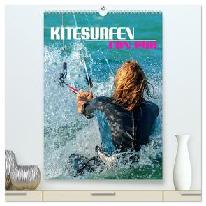 Kitesurfen – Fun pur (hochwertiger Premium Wandkalender 2024 DIN A2 hoch), Kunstdruck in Hochglanz von Utz,  Renate