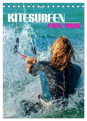 Kitesurfen – Fun pur (Tischkalender 2024 DIN A5 hoch), CALVENDO Monatskalender von Utz,  Renate