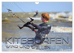 Kitesurfen – Wind und Wellen (Wandkalender 2024 DIN A4 quer), CALVENDO Monatskalender von Bleicher,  Renate