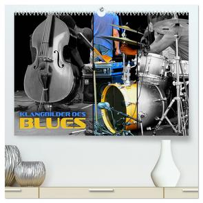 Klangbilder des Blues (hochwertiger Premium Wandkalender 2024 DIN A2 quer), Kunstdruck in Hochglanz von Bleicher,  Renate