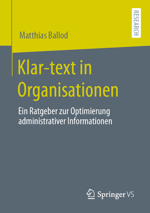Klar-text in Organisationen von Ballod,  Matthias