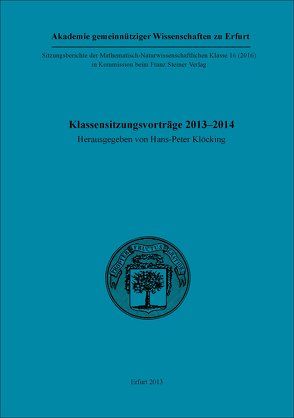 Klassensitzungsvorträge 2013–2014 von Klöcking,  Hans-Peter