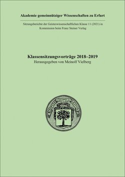 Klassensitzungsvorträge 2018–2019 von Vielberg,  Meinolf