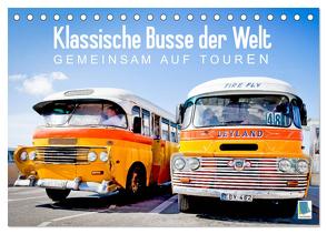 Klassische Busse der Welt: Gemeinsam auf Touren (Tischkalender 2024 DIN A5 quer), CALVENDO Monatskalender von CALVENDO,  CALVENDO