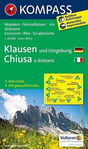 KOMPASS Wanderkarte Klausen und Umgebung – Chiusa e dintorni von KOMPASS-Karten GmbH