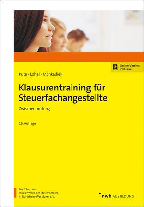 Klausurentraining für Steuerfachangestellte von Lohel,  Jens, Mönkediek,  Peter, Puke,  Michael