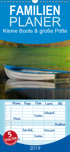 Kleine Boote & große Pötte / Geburtstagskalender – Familienplaner hoch (Wandkalender 2019 , 21 cm x 45 cm, hoch) von J. Sülzner / NJS-Photoraphie,  Norbert