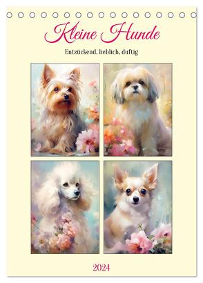 Kleine Hunde. Entzückend, lieblich, duftig (Tischkalender 2024 DIN A5 hoch), CALVENDO Monatskalender von Hurley,  Rose