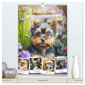 Kleine Hunde. Süß und niedlich. Die beliebtesten Hunderassen (hochwertiger Premium Wandkalender 2024 DIN A2 hoch), Kunstdruck in Hochglanz von Hurley,  Rose