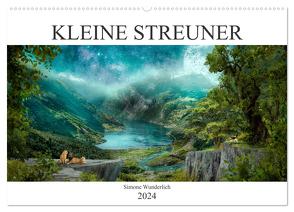 Kleine Streuner (Wandkalender 2024 DIN A2 quer), CALVENDO Monatskalender von Wunderlich,  Simone
