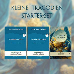 Kleine Tragödien (mit 3 MP3 Audio-CDs) – Starter-Set – Russisch-Deutsch von Frank,  Ilya, Puschkin,  Alexander, Schatz,  Maximilian