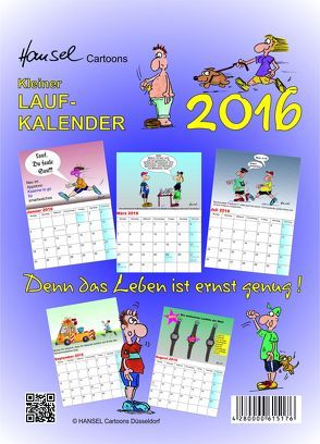 Kleiner Laufkalender 2016 von Hansel Cartoons