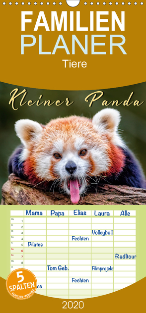 Kleiner Panda – Familienplaner hoch (Wandkalender 2020 , 21 cm x 45 cm, hoch) von Roder,  Peter
