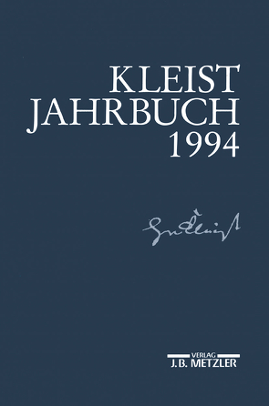 Kleist-Jahrbuch 1994 von Kreutzer,  Hans Joachim
