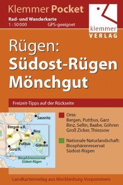 Klemmer Pocket Rad- und Wanderkarte Rügen: Südost-Rügen, Mönchgut von Goerlt,  Heidi, Klemmer,  Klaus, Kuhlmann,  Christian, Wachter,  Thomas