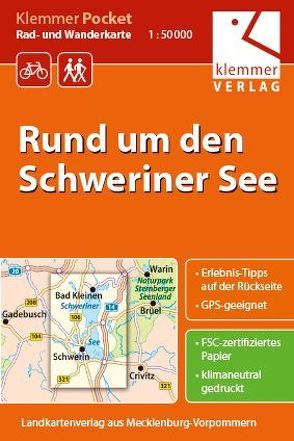 Klemmer Pocket Rad- und Wanderkarte Rund um den Schweriner See von Goerlt,  Heidi, Klemmer,  Klaus, Kuhlmann,  Christian, Wachter,  Thomas