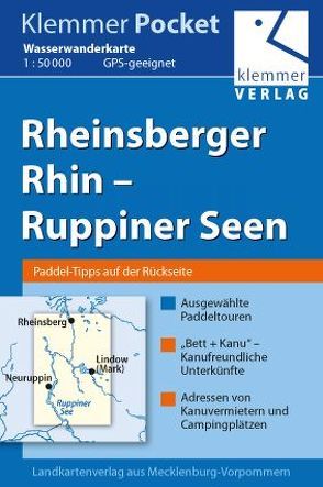 Klemmer Pocket Wasserwanderkarte Rheinsberger Rhin – Ruppiner Seen von Goerlt,  Heidi, Klemmer,  Klaus, Kuhlmann,  Christian, Wachter,  Thomas