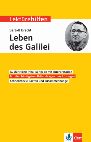 Klett Lektürehilfen Bertolt Brecht, Das Leben des Galilei