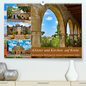 Klöster und Kirchen auf Kreta (hochwertiger Premium Wandkalender 2024 DIN A2 quer), Kunstdruck in Hochglanz von Kleemann,  Claudia