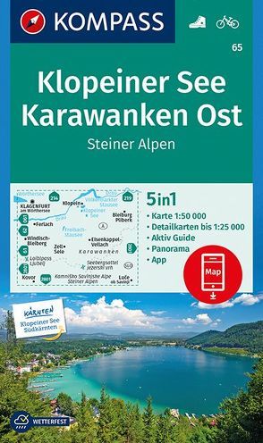 KOMPASS Wanderkarte Klopeiner See, Karawanken Ost, Steiner Alpen von KOMPASS-Karten GmbH