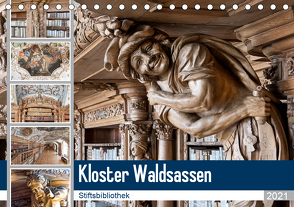 Kloster Waldsassen Stiftsbibliothek (Tischkalender 2021 DIN A5 quer) von Schmidt,  Bodo