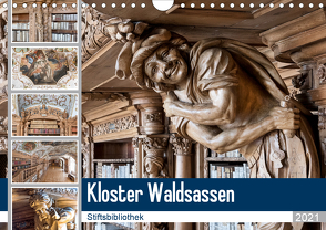 Kloster Waldsassen Stiftsbibliothek (Wandkalender 2021 DIN A4 quer) von Schmidt,  Bodo