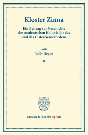 Kloster Zinna. von Hoppe,  Willy