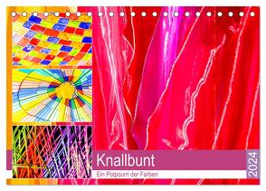 Knallbunt – Ein Potpourri der Farben (Tischkalender 2024 DIN A5 quer), CALVENDO Monatskalender von Hackstein,  Bettina