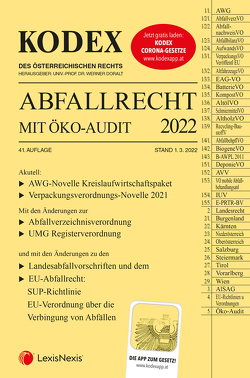 KODEX Abfallrecht und Öko-Audit 2022 – inkl. App von Doralt,  Werner, Hochholdinger,  Christine