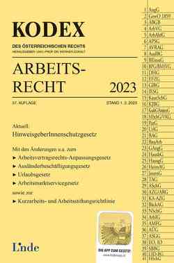 KODEX Arbeitsrecht 2023 von Doralt,  Werner, Ercher-Lederer,  Gerda, Stech,  Edda