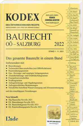 KODEX Baurecht OÖ – Salzburg 2022 von Doralt,  Werner, Stegmayer,  Ludwig, Umdasch,  Dietmar