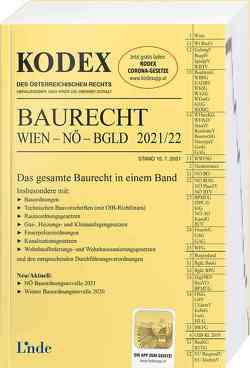 KODEX Baurecht Wien – NÖ – Bgld 2021/22 von Doralt,  Werner, Fuchs,  Gerald