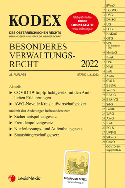 KODEX Besonderes Verwaltungsrecht 2022 – inkl. App von Doralt,  Werner, Ennöckl,  Daniel