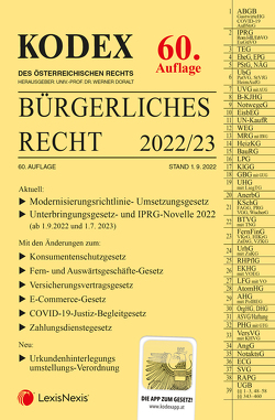 KODEX Bürgerliches Recht 2022/23 – inkl. App von Doralt,  Werner, Mohr,  Franz