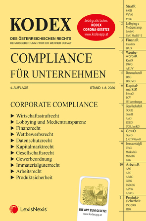 KODEX Compliance für Unternehmen 2020 von Doralt,  Werner, Petsche,  Alexander